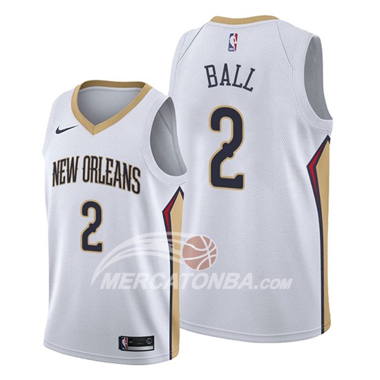 Maglia New Orleans Pelicans Lonzo Ball Association Bianco